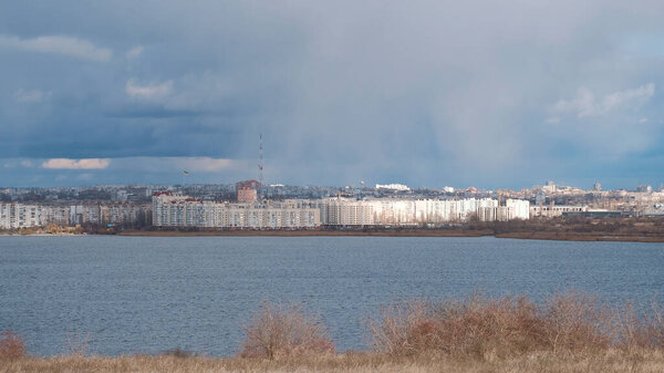 Mykolayiv, Ukraine - 12 20 2021: Panoramic view on the Ukrainian city known as Mykolayiv