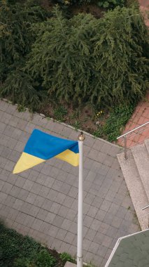 Ukrayna bayrağı sallanıyor şehrin sokaklarında