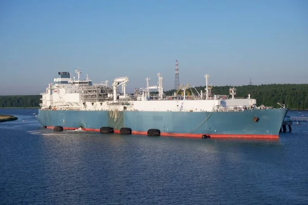 Floating Lng Storage Regasification Unit Which Used Lng Import Terminal — Stok fotoğraf