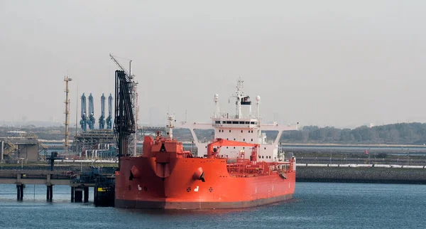 Rotterdam Limanı Hollanda 2022 Avrupa Limanındaki Kargo Operasyonları Sırasında Mekik — Stok fotoğraf