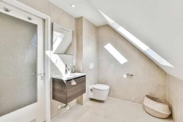 Luxury Interior Design Bathroom Marble Walls — Stock Photo, Image