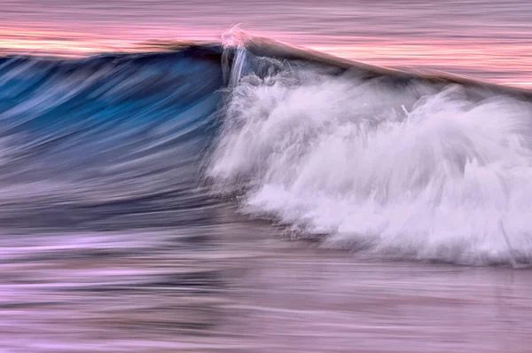 Tramonto Mare Con Velocità Lenta Spazzata — Foto Stock