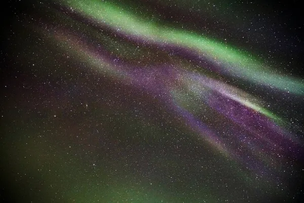 Spektakuläre Grüne Und Rosa Nordlichter Tromsö — Stockfoto