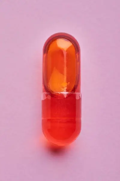 Composition Orange Pills Pink Background Light Studio — Stock Photo, Image