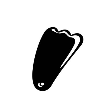 Gua sha siyah yüz masajı çizimi