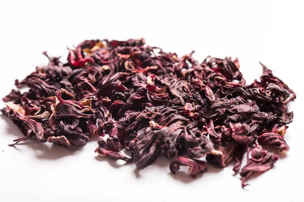 Hibiscus Vit Isolerad Bakgrund Närbild — Stockfoto