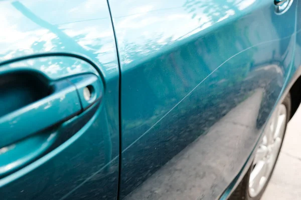 Scratch Car Body Close Damage Paintwork — Foto de Stock