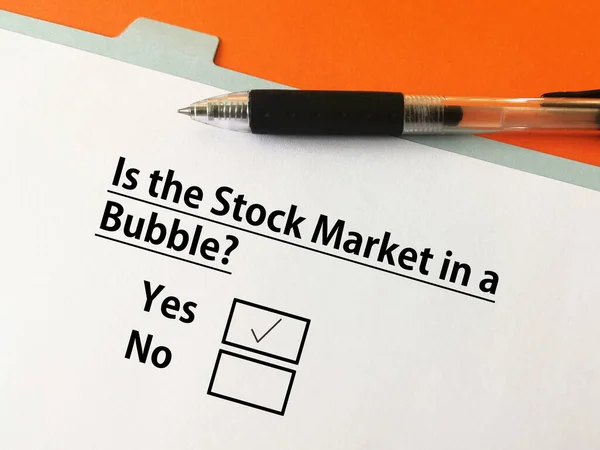 Una Persona Está Respondiendo Pregunta Sobre Inflación Cree Que Mercado — Foto de Stock