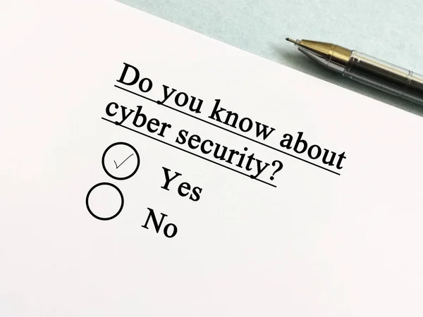 One Person Answering Question Cyber Attack Knows Cyber Security — Foto Stock