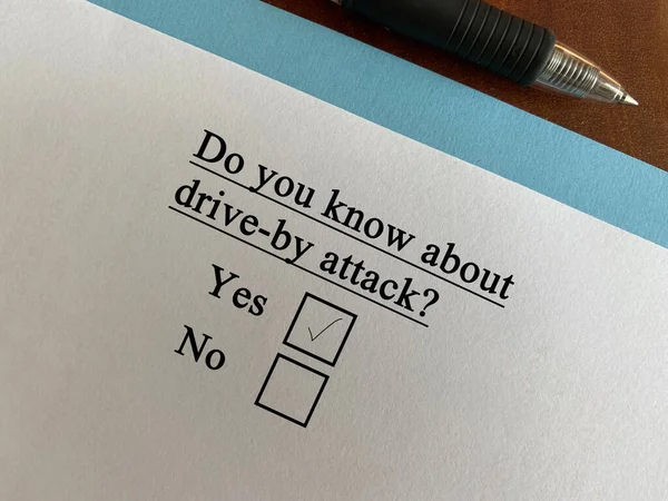 One Person Answering Question Cyber Attack Knows Drive Attack — Foto de Stock