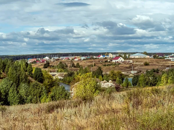 Prachtig Schilderachtig Herfstlandschap Zuidelijke Oeral Het Gebied Omgeving Van Marmergroeve — Stockfoto