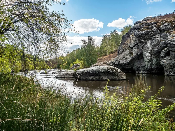 Břehy Řeky Miass Blízkosti Vesnice Balandino Blízkosti Města Čeljabinsk Jižní — Stock fotografie