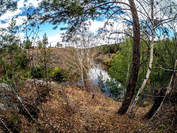 Riberas Del Río Miass Cerca Aldea Balandino Cerca Ciudad Chelyabinsk —  Fotos de Stock