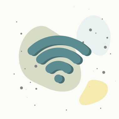 Şeffaf arkaplanda kablosuz ağ vektör simgesi. Çok renkli arka planda Wi-Fi logosu çizimi. Kolayca düzenlemek için katmanlar gruplandırıldı. Tasarımın için..