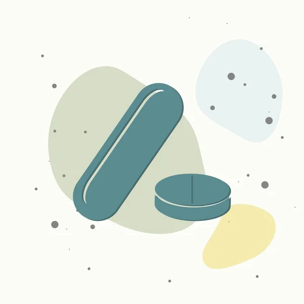 Icône Vectorielle Pilules Médicales Symbole Comprimé Capsule Edications Sur Fond — Image vectorielle