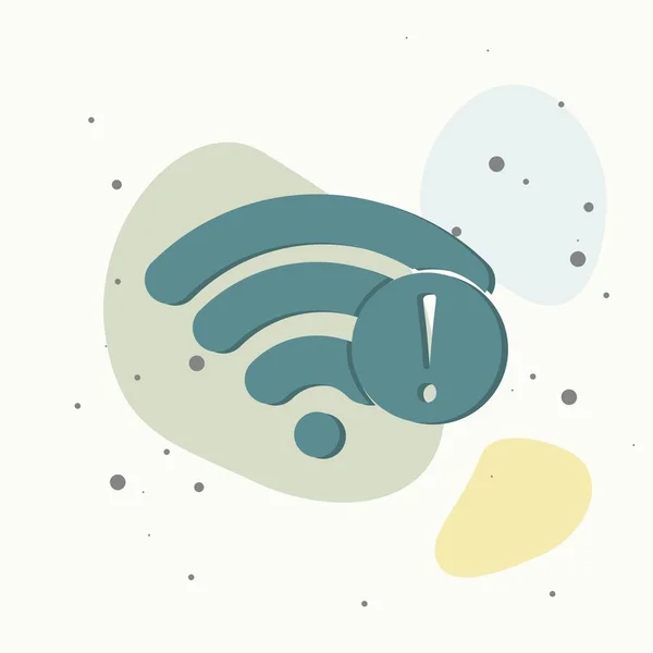 Pas Icône Vectorielle Wifi Sur Fond Transparent Illustration Logo Manque — Image vectorielle