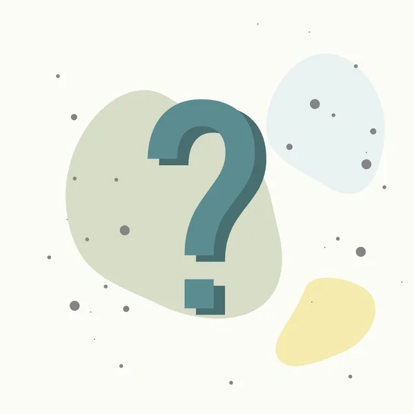 Знак Вопроса Знак Вопроса Плоской Иконкой Многоцветном Фоне Слои Сгруппированы — стоковый вектор