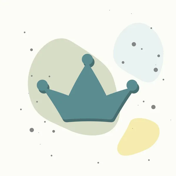Піктограма Вектора Корони Символ Величі Різнокольоровому Тлі Шари Згруповані Легкого — стоковий вектор
