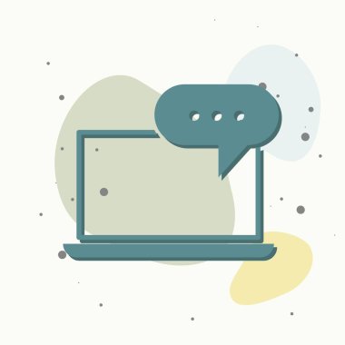 Çevrimiçi eğitim ikonu. Uzaktan ağ eğitimi. Çevrimiçi öğrenmenin sembolü, çok renkli arka planda webinar. Kolayca düzenlemek için katmanlar gruplandırıldı. Tasarımın için..