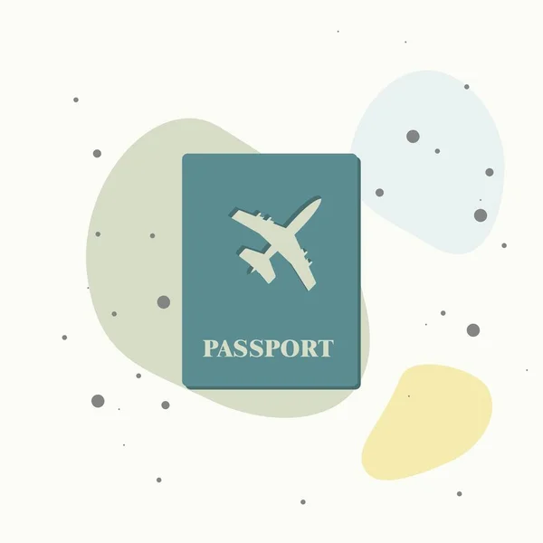 多色の背景に国際パスポートベクトル レイヤーをグループ化して簡単にイラストを編集できます デザインのために — ストックベクタ
