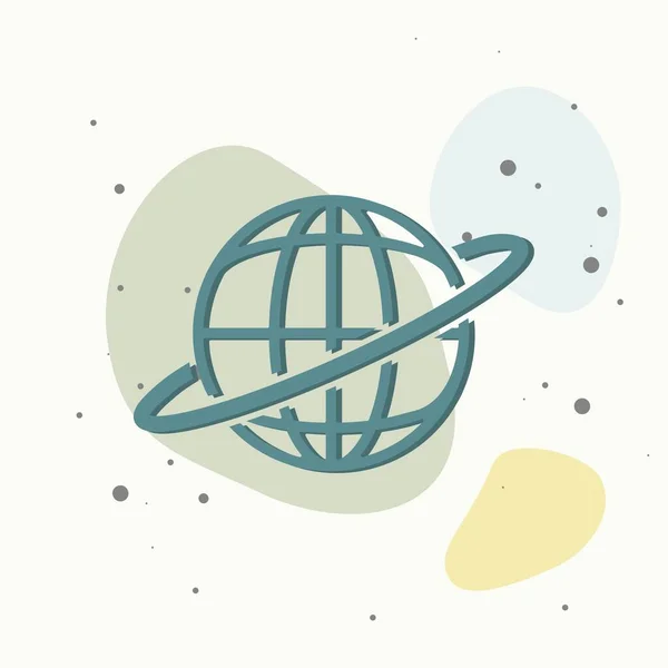 Εικονίδιο Διάνυσμα Παγκόσμια Νέα Εικονίδιο Globe Πολύχρωμο Φόντο Στρώματα Ομαδοποιούνται — Διανυσματικό Αρχείο