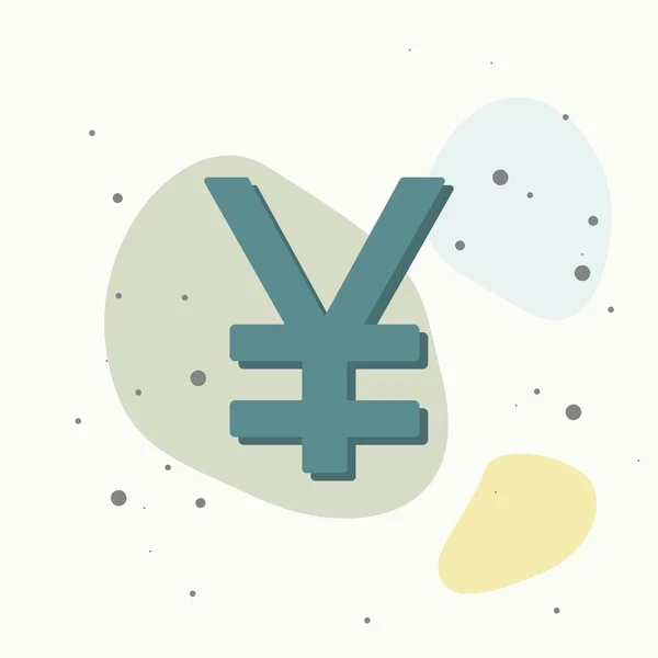 Icône Yen Symbole Monnaie Japonaise Sur Fond Blanc Isolé Sur — Image vectorielle
