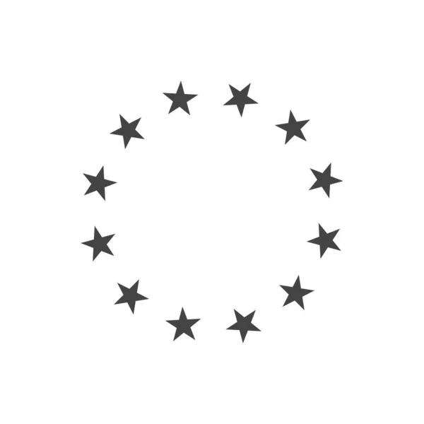 Wektorowa Ikona Gwiazdy Ustawiona Kole Białym Odizolowanym Tle Warstwy Zgrupowane — Wektor stockowy