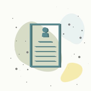 Çok renkli arkaplanda vektör simgesine devam et. 