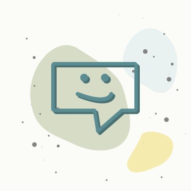 Mesaj vektör simgesi. Çok renkli arkaplanda SMS simgesi. Kolayca düzenlemek için katmanlar gruplandırıldı. Tasarımın için..