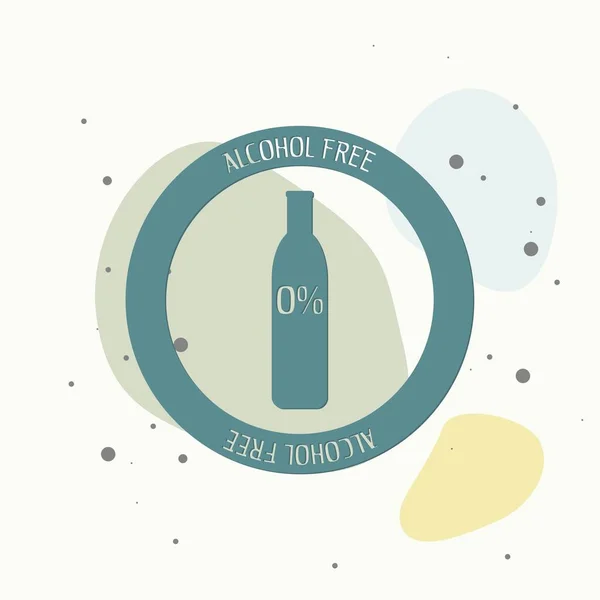 Bez Alkoholu Pestrobarevném Pozadí Vrstvy Seskupené Pro Snadnou Úpravu Ilustrací — Stockový vektor