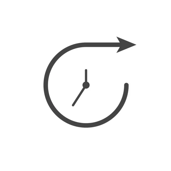带有箭头图标的时钟在白色孤立的背景上 层次结构分组 以方便编辑说明 为了你的设计 — 图库矢量图片