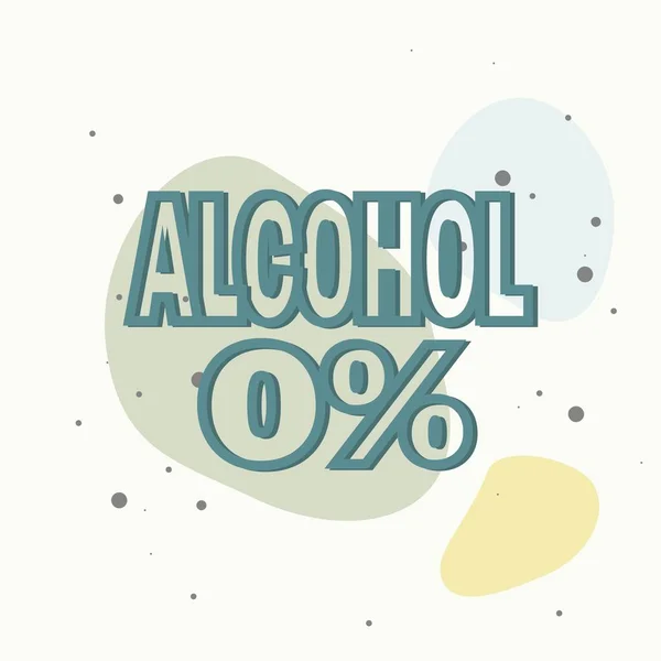 Nada Alcohol Icono Vectorial Sin Alcohol Sobre Fondo Multicolor Capas — Archivo Imágenes Vectoriales