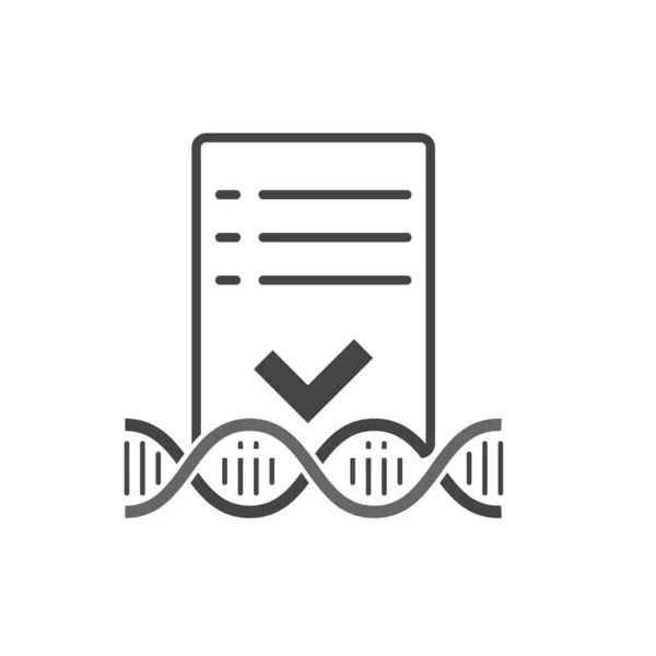 Dna螺旋文档向量图标上的白色隔离背景 层次结构分组 以方便编辑说明 为了你的设计 — 图库矢量图片