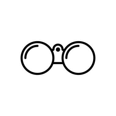 Beyaz izole arkaplanda dürbün vektör simgesi. Kolayca düzenlemek için katmanlar gruplandırıldı. Tasarımın için..