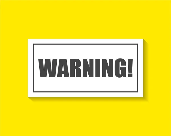 Warning Icon White Isolated Background Layers Grouped Easy Editing Illustration — Stock Vector