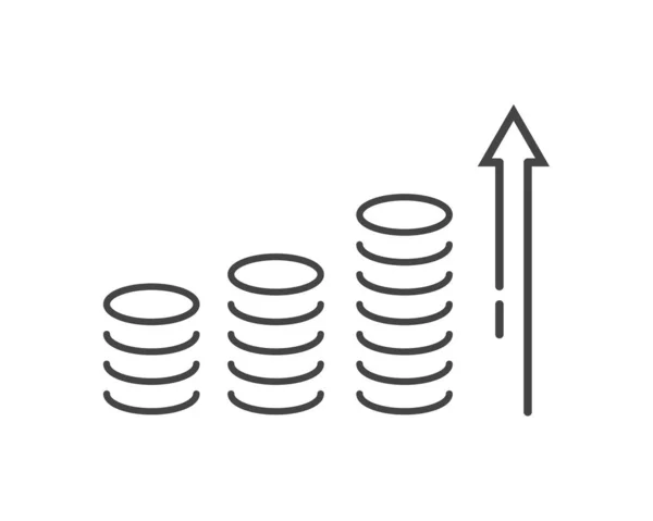 Vektor Ikon Pengar Inkomst Ikon Vit Isolerad Bakgrund Lager Grupperade — Stock vektor