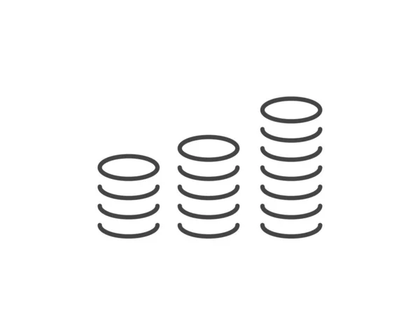 Vektor Symbol Geld Einkommen Symbol Auf Weißem Hintergrund Isoliert Ebenen — Stockvektor