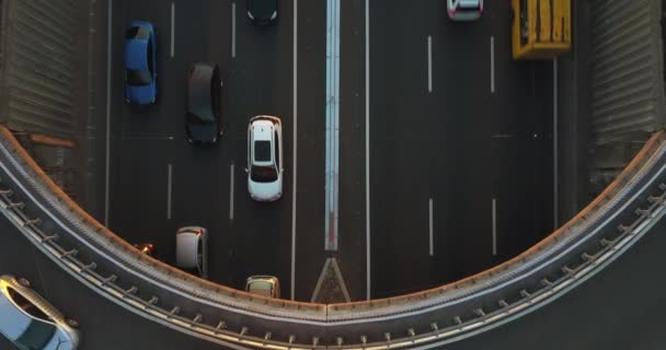 Trafik sıkışıklığı, trafik sıkışıklığı, gün batımında trafik sıkışıklığı — Stok video