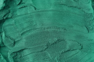 Fotokopi alanı olan spirulina alg tozundan yapılmış yeşil arkaplan