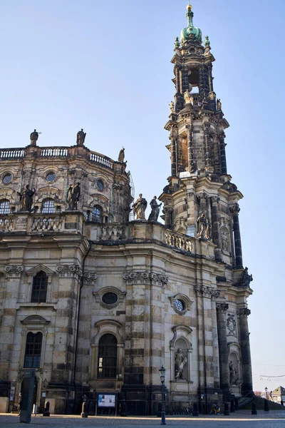 Dresden Germania Marzo 2022 Veduta Della Chiesa Della Santissima Trinità — Foto Stock