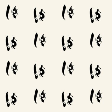 Kusursuz desenli kadın gözleri. Modern stil arka plan.