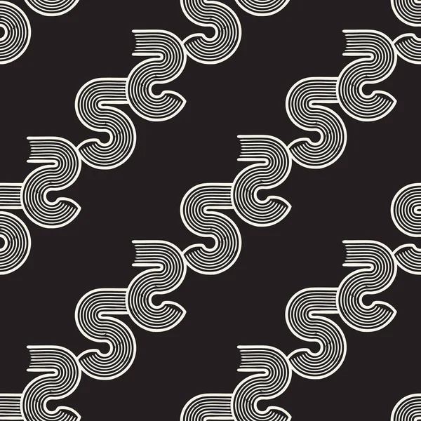 Nahtloses Muster Mit Glatten Locken Moderne Stilvolle Abstrakte Textur — Stockfoto