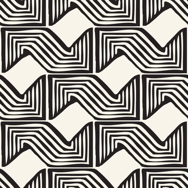 Naadloos Patroon Met Gestreepte Zigzagelementen Moderne Stijlvolle Abstracte Textuur — Stockfoto