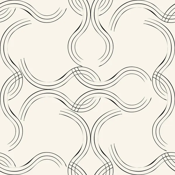 Абстрактний Геометричний Візерунок Хвилястими Лініями Плетіння Круглих Смуг Дизайну Безшовний — стокове фото