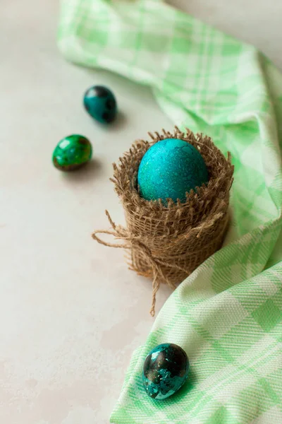 Великоднє Святкування Торти Великодні Яйця Кольорові Яйця — стокове фото