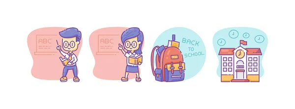 Back School Vector Illustration Icon — Stockvektor