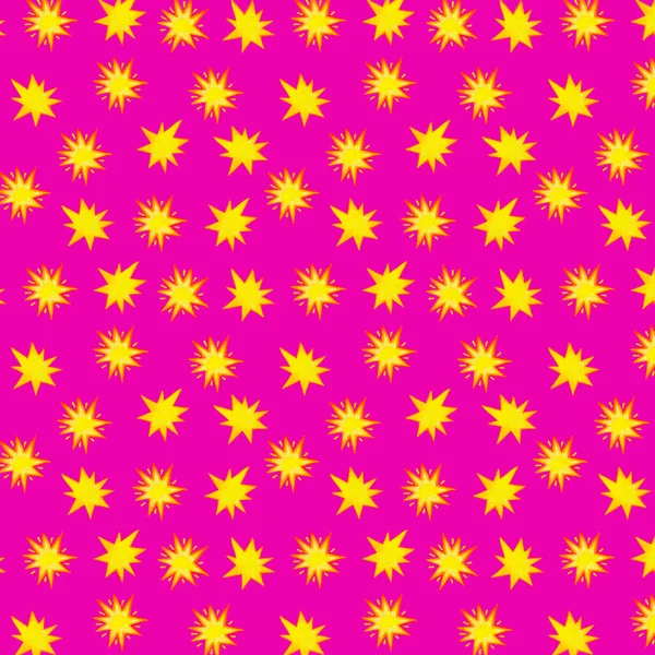 Clipart d'étoiles jaunes dessinées au crayon, éléments étoilés, motif d'étoiles isolées, ciel étoilé, scintillement, rose — Photo