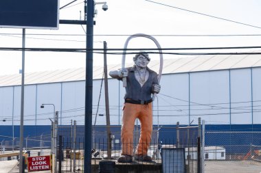 BRADDOCK, PA, ABD - 21 OCT 2020: US Steel Edgar Thomson Tesisi, Mon Valley Works