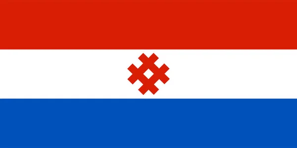 Flaga Komi Permyak Autonomus Okrug Ilustracja Wektora Symbol Terytorium Federacji — Wektor stockowy