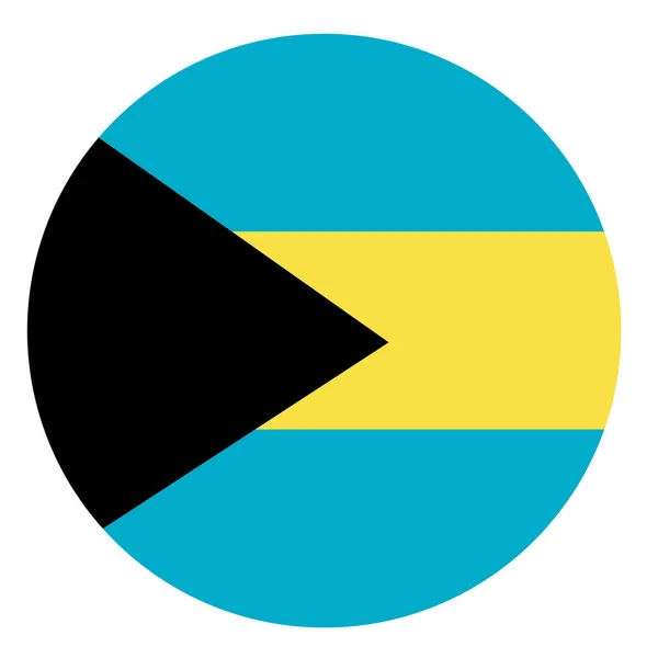 Бахамський Векторний Прапор Ізольований Задньому Плані Символ Прапора Коло Багамських — стоковий вектор